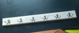 Perchero de pared 6 ganchos dobles