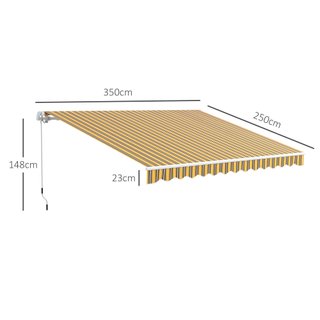 Tenda da Sole per Esterno Avvolgibile a Bracci