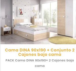 Cama individual 90x190