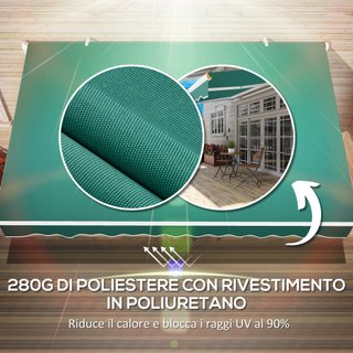 Tenda da Sole per Esterno Avvolgibile a Manovella