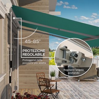 Tenda da Sole per Esterno Avvolgibile a Manovella