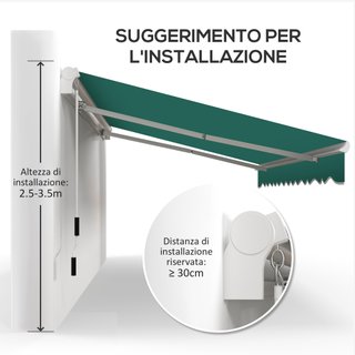 Tenda da Sole per Esterno Avvolgibile a Manovella