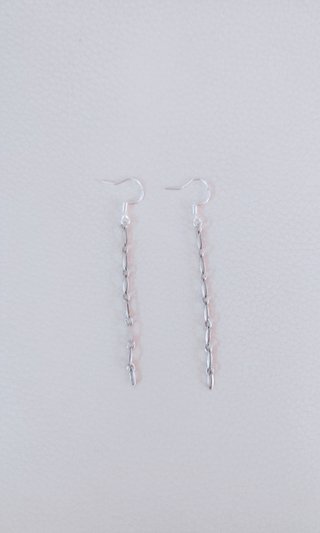 Pendientes largos de plata