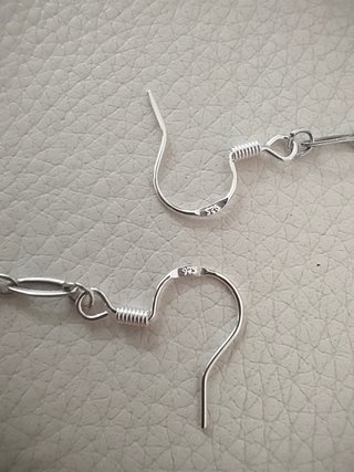 Pendientes largos de plata