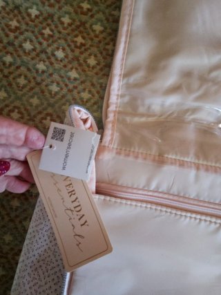 Neceser colgante beige y rosa