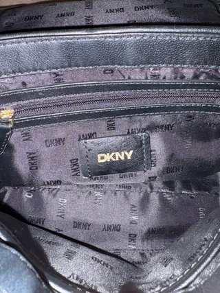 Bolso DKNY Piel Negro Dorado