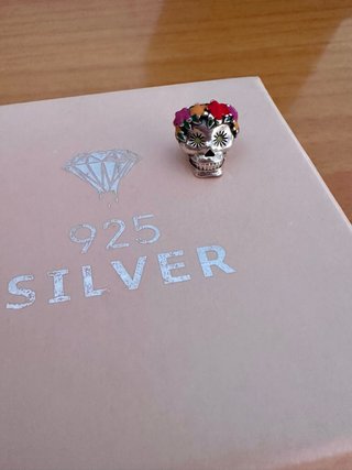Charm Calavera Flores