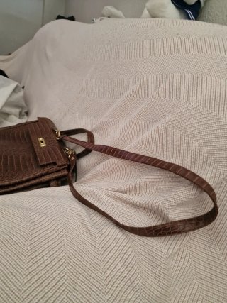 Bolso vintage piel marrón estilo Kelly