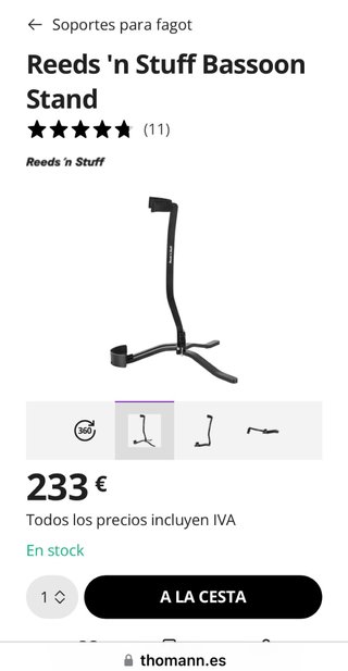 Supporto per strumenti musicali Reeds'n Stuff Udo Heng