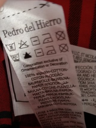 Camisa Pedro del Hierro cuadros roja XL hombre