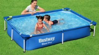 Piscina Bestway Tubular Infantil 221x150x43