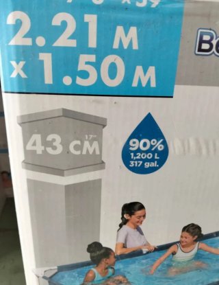 Piscina Bestway Tubular Infantil 221x150x43