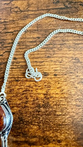 Collar Plata 925 Labradorita Ámbar y Perla Barroca