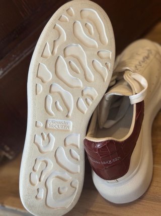 Alexander McQueen Oversized Blancas Rojo Croco T38