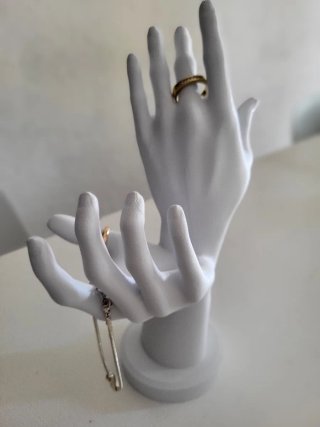 Soporte Joyas Manos Blanco