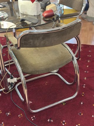 Silla Vintage Cantilever Acero Tubular cromado