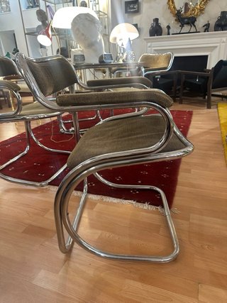 Silla Vintage Cantilever Acero Tubular cromado