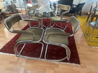 Silla Vintage Cantilever Acero Tubular cromado