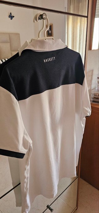 Polo Hackett Blanco y Negro