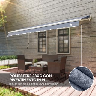 Tenda da Sole per Esterno a Bracci Avvolgibile