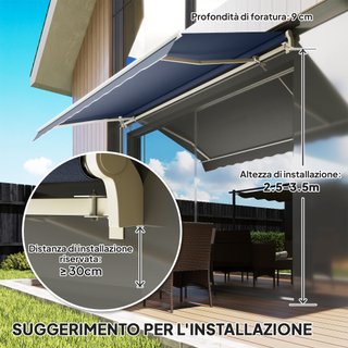 Tenda da Sole per Esterno a Bracci Avvolgibile