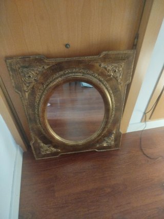 Espejo Antiguo Madera y Cristal