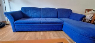 Sofá chaise longue azul