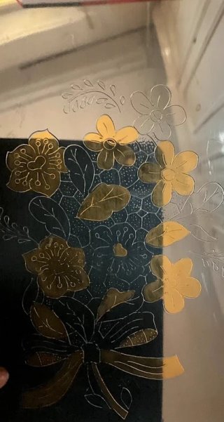 Vassoio Ovale Vintage Acciaio e Oro 24kt