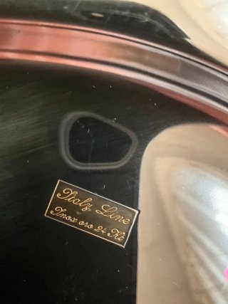 Vassoio Ovale Vintage Acciaio e Oro 24kt