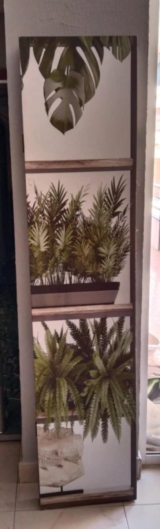 Biombo decorativo plantas y fósiles