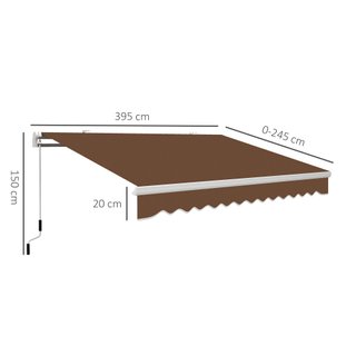 Tenda da Sole per Esterno Avvolgibile a Manovella