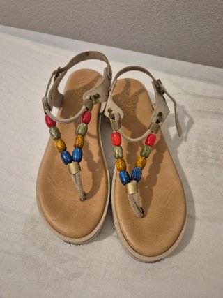 Sandalias Porronet Beige Multicolor