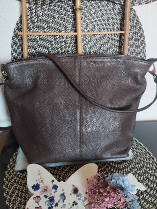 Bolso de hombro en Piel Marrón Chocolate