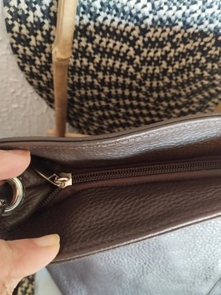 Bolso de hombro en Piel Marrón Chocolate