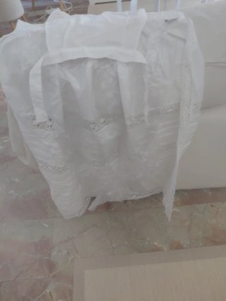 Delantal Fallera Chocolate y Blanco