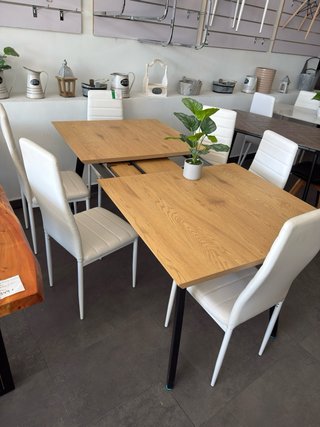 Mesa extensible madera y metal