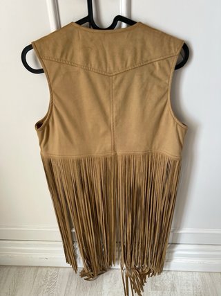 Chaleco Stradivarius Flecos Marrón Talla S