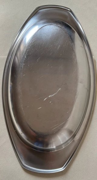 Piatto ovale in acciaio inox