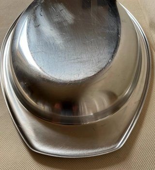 Piatto ovale in acciaio inox