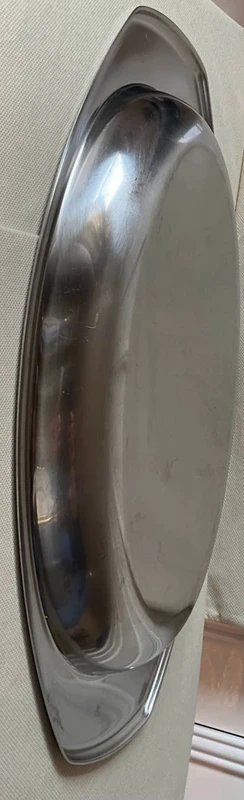 Piatto ovale in acciaio inox