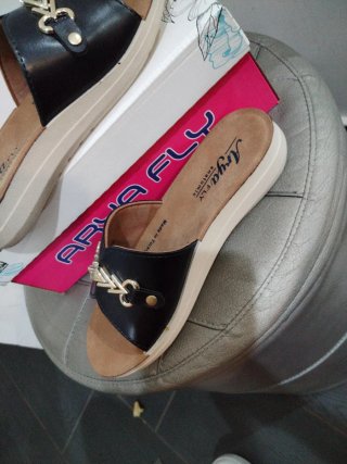 Ciabatte Arya Fly N.35 Nero e Oro
