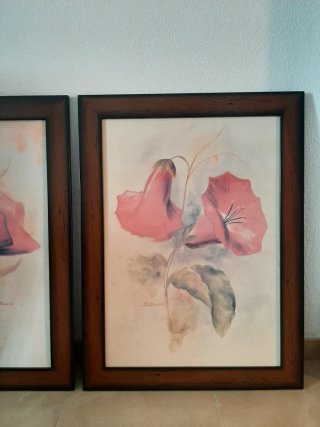 2 Cuadros Decorativos Flores Rosas