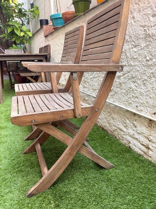 6 Sillas de Jardín Plegables con reposabrazos