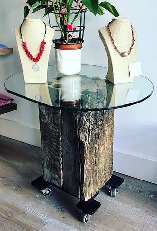 MESA DE DESPACHO DE CRISTAL TEMPLADO S/TRAVIESAS