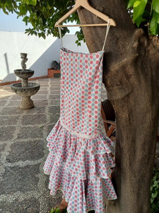 Falda traje flamenca lunares