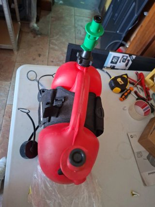 Bidón doble rojo con accesorios