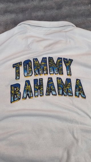 Polo Tommy Bahama Blanco Talla M