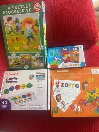 Lote de 4 juegos educativos infantiles