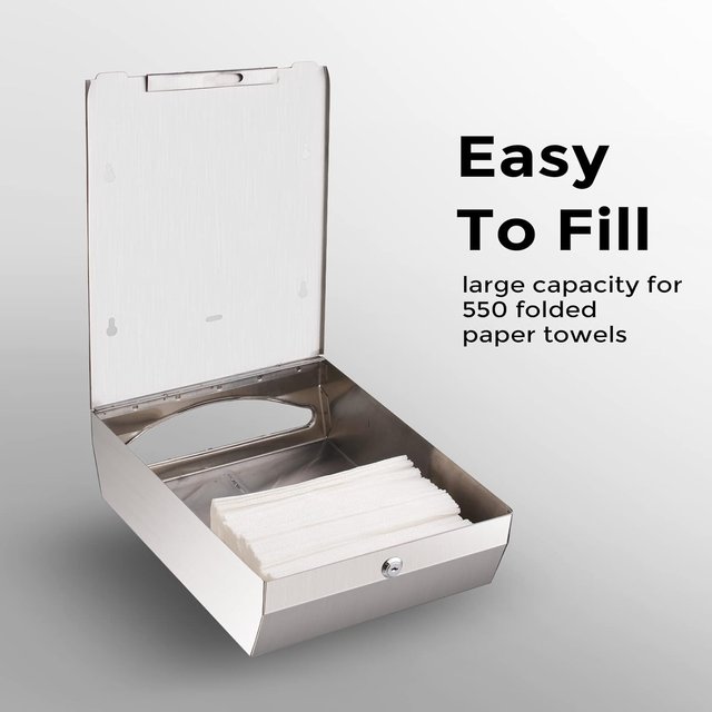Dispensador Papel Metal Plateado