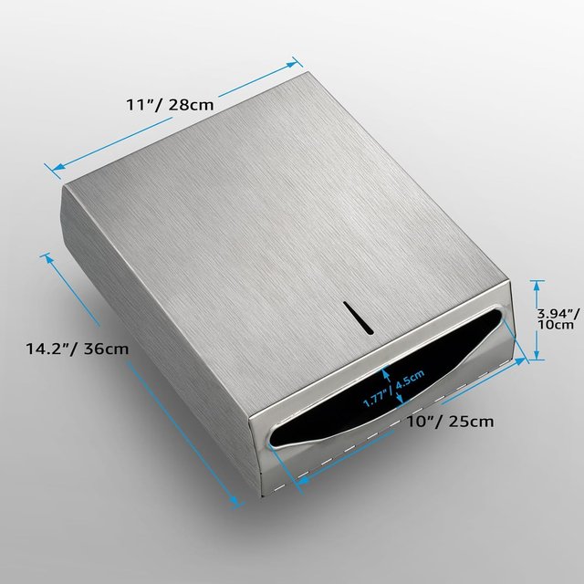 Dispensador Papel Metal Plateado